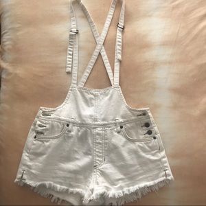 White Free People Overalls